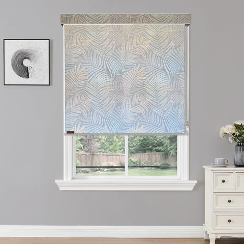 HIPPO Printed Semi Blackout Indoor Roller Blinds for Windows Sun & UV Protection Corded Roll Up & Down Blind for Home Office Cafes