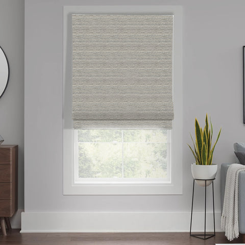 HIPPO Jacquard Blackout Indoor Roman Blinds for Windows