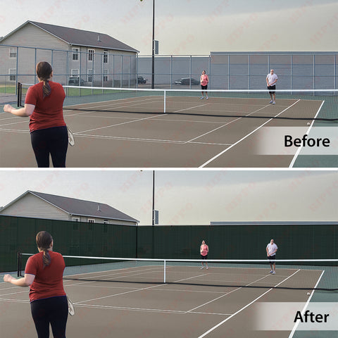 HIPPO Tennis Court Perimeter Fence Net Heavy Duty HDPE Privacy & Wind Control Dust Proof, All Weather Resistant