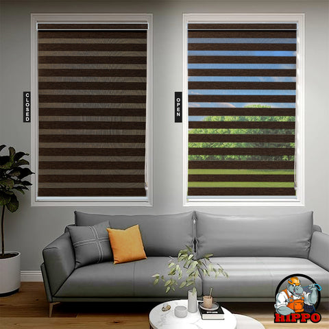 HIPPO Dual Layer Premium Indoor Zebra Blind