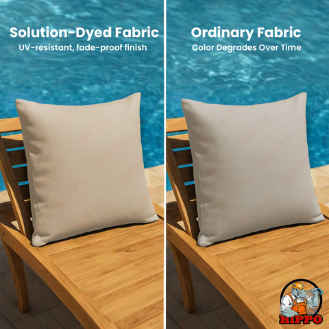 HIPPO Polyester Outdoor Balcony Garden Cushion Cover 100% Waterproof for Lawn Farmhouse Chair Swing Bench UV Resistance