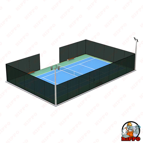 HIPPO Tennis Court Perimeter Fence Net Heavy Duty HDPE Privacy & Wind Control Dust Proof, All Weather Resistant