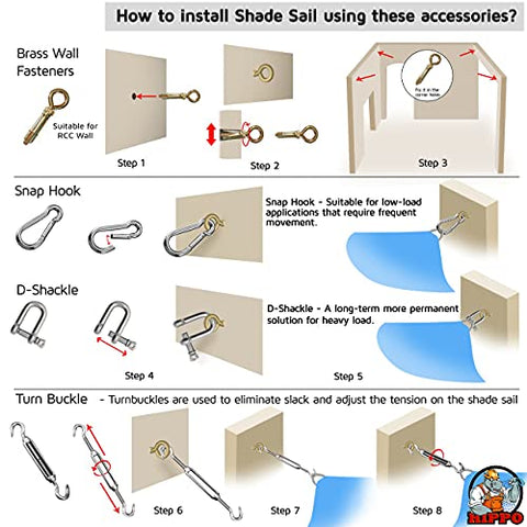 HIPPO Shade Sail Installation Kit