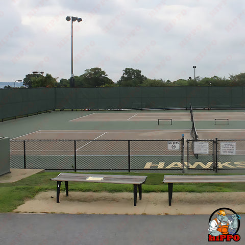 HIPPO Tennis Court Perimeter Fence Net Heavy Duty HDPE Privacy & Wind Control Dust Proof, All Weather Resistant