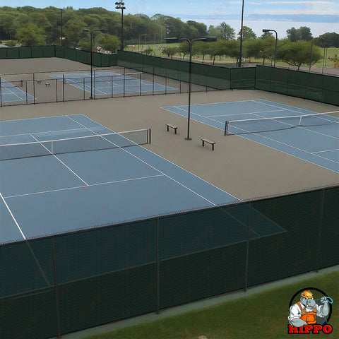 HIPPO Tennis Court Perimeter Fence Net Heavy Duty HDPE Privacy & Wind Control Dust Proof, All Weather Resistant