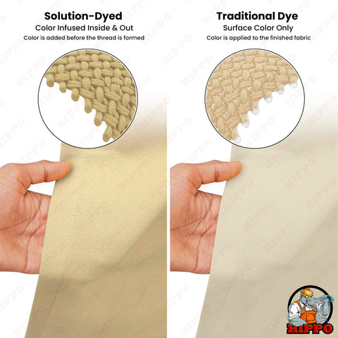 HIPPO Premium Outdoor Curtains Weatherproof Water Repellent 100% Solution Dyed Polyester, 300GSM Solid Shade for Garden (1PC)