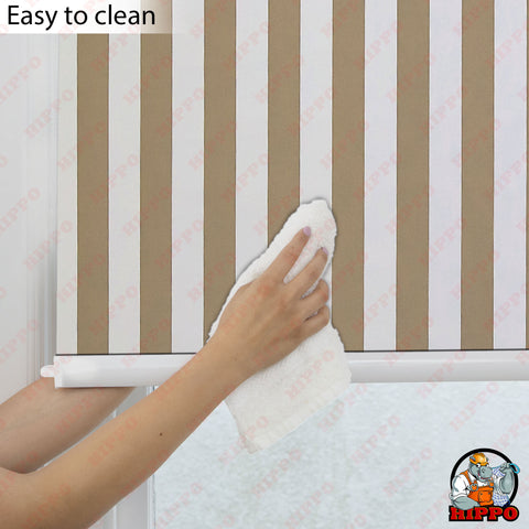 HIPPO Stripe Blackout Roller Blind for Windows