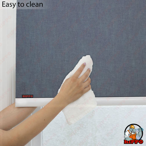 HIPPO Blackout Premium Texture Roller Blind for Windows