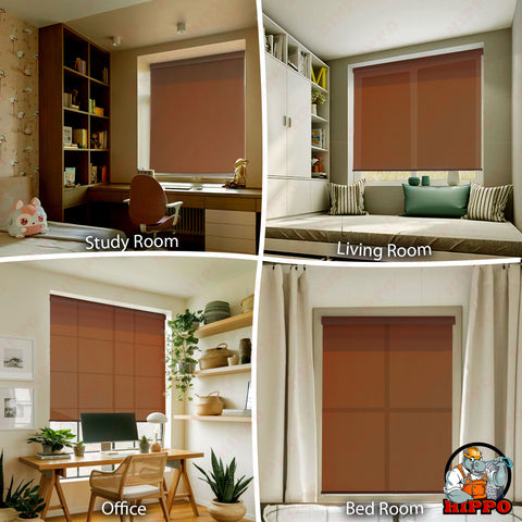 HIPPO Solid Semi Blackout Blind For Windows