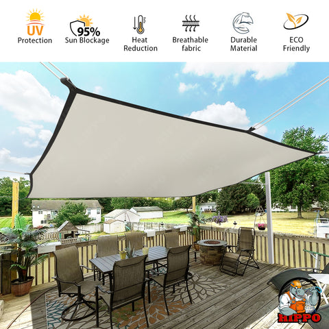 HIPPO 230 GSM Rectangle PP Band Sun Shade Sail
