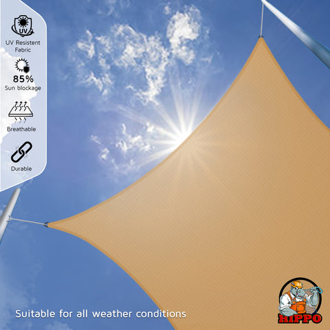 HIPPO 150 GSM Car Parking Triangle Shade Sail