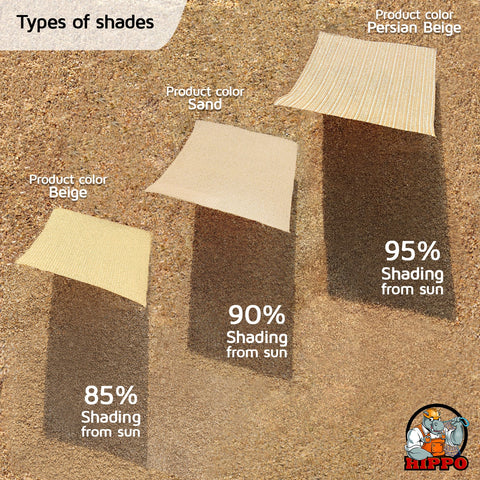 HIPPO 150 GSM Car Parking Rectangle Shade Sail