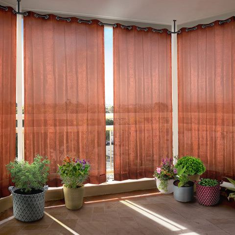 HIPPO 85% Sun Blocking Outdoor Balcony Eyelet Curtain (Pack of 2)