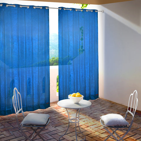 HIPPO 90% Sun Blocking Outdoor Balcony Eyelet Curtains (Pack of 2)