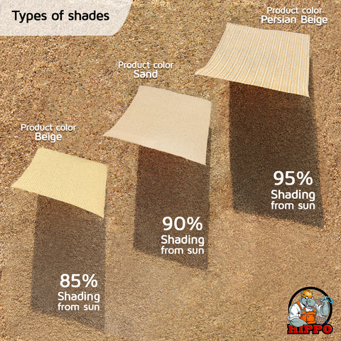 HIPPO 180 GSM Car Parking Rectangle Shade Sail