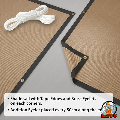 HIPPO 150 GSM Car Parking Triangle PP Band Shade Sail