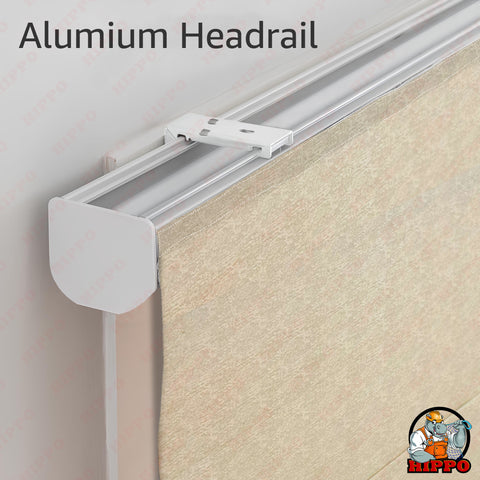 HIPPO Indoor Roman Blinds for Windows Sun Protection Light Control Corded Foldup & Down Blind for Living Room & Bedroom
