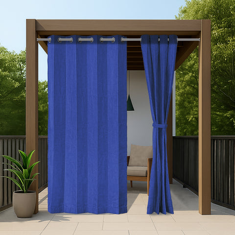 HIPPO Premium Outdoor Curtains Weatherproof Water Repellent 100% Solution Dyed Polyester, 300GSM Solid Shade for Garden (1PC)