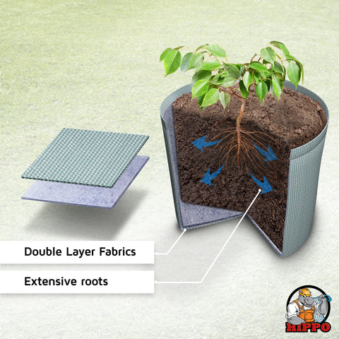 HIPPO Outdoor Grow Bags Pack of 2