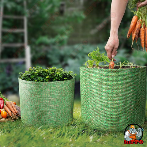 HIPPO Planter Pots for Garden UV Treated Recyclable Eco Friendly Fabric Pots Suitable for Garden, Balcony, Nursery