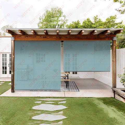 HIPPO HDPE Outdoor Wide Width Roller Blind for Sun & Dust Protection for Balcony
