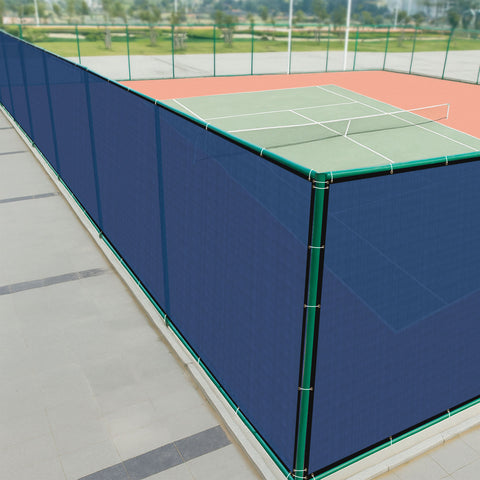 HIPPO Tennis Court Perimeter Fence Net Heavy Duty HDPE Privacy & Wind Control Dust Proof, All Weather Resistant
