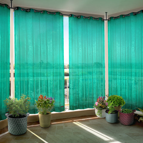 HIPPO 85% Sun Blocking Outdoor Balcony Eyelet Curtain (Pack of 2)