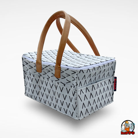 HIPPO Designer Diaper Caddy Bag with LID