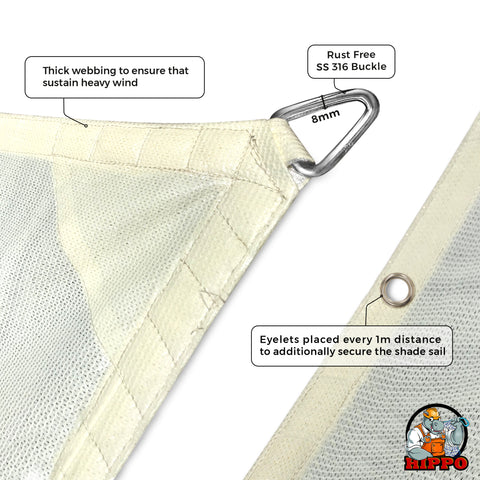 HIPPO Waterproof Sun Shade Sails