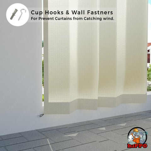 HIPPO Waterproof Outdoor Balcony Curtains