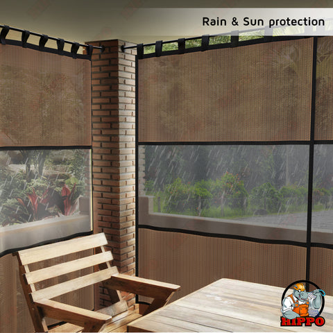 HIPPO HDPE & PVC See Through Outdoor Curtain