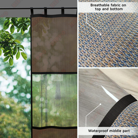 HIPPO HDPE & PVC See Through Outdoor Curtain