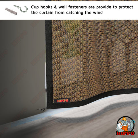 HIPPO HDPE & PVC See Through Outdoor Curtain