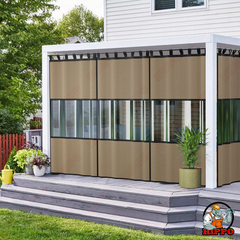 HIPPO HDPE & PVC See Through Outdoor Curtain
