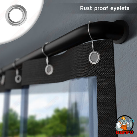 HIPPO Waterproof Transparent Outdoor Curtain Pack of 1