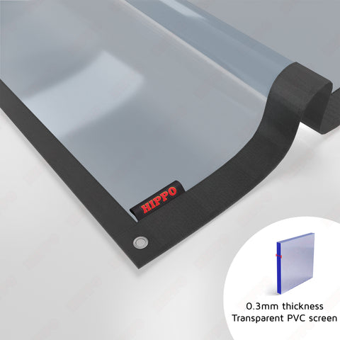 HIPPO Outdoor Transparent PVC Waterproof Curtain Pack of 2