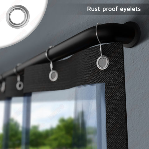 HIPPO Outdoor Transparent PVC Waterproof Curtain Pack of 2