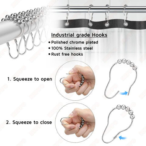 HIPPO Outdoor Transparent PVC Waterproof Curtain Pack of 2