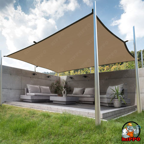 HIPPO 230 GSM Rectangle PP Band Sun Shade Sail