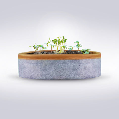 HIPPO NonWoven Fabric Grow Bag Pots 400 GSM Ideal for Outdoor, Gardening, Suitable for Spinach, Small Plants Grey Color