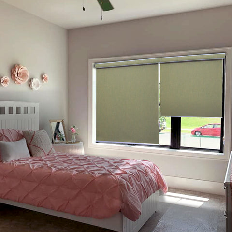 HIPPO Blackout Premium Texture Roller Blind for Windows