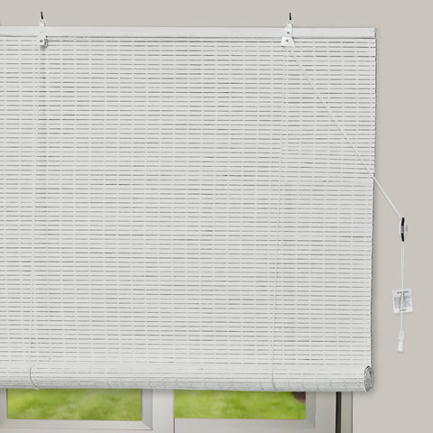 HIPPO Indoor Bamboo Chick Blind for Window Door Sun Protection Rope Mechanism Roll Up Down Bamboo Shade Window for Home & Resturants