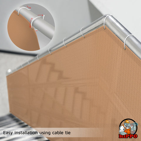 Self Folded Balcony Safety Net - Moderate Vision block