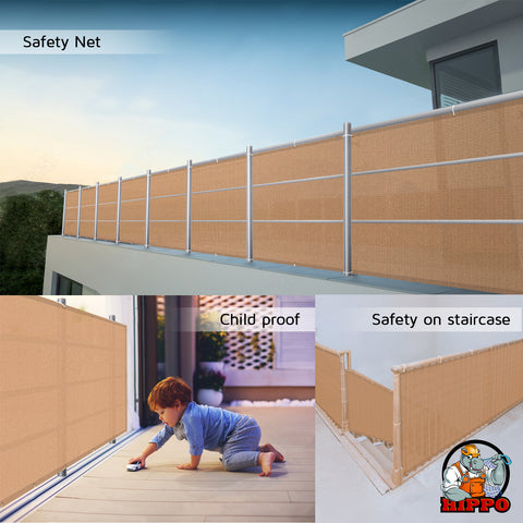 Self Folded Balcony Safety Net - Moderate Vision block