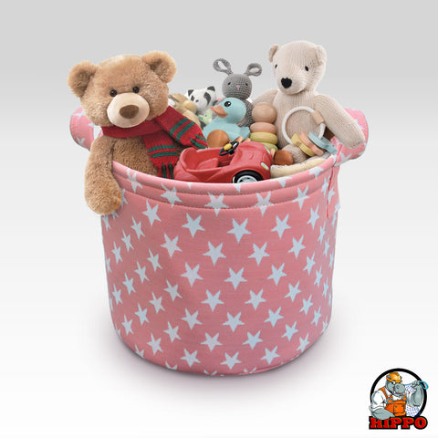 HIPPO Designer Non-Woven Polyester Cute Baby Toy Bin