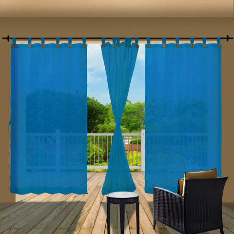 HIPPO 90% Sun Blocking Outdoor Balcony Loop Curtains (Pack of 2)