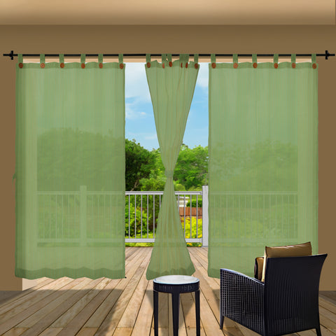 HIPPO 90% Sun Blocking Outdoor Balcony Loop Curtains (Pack of 2)