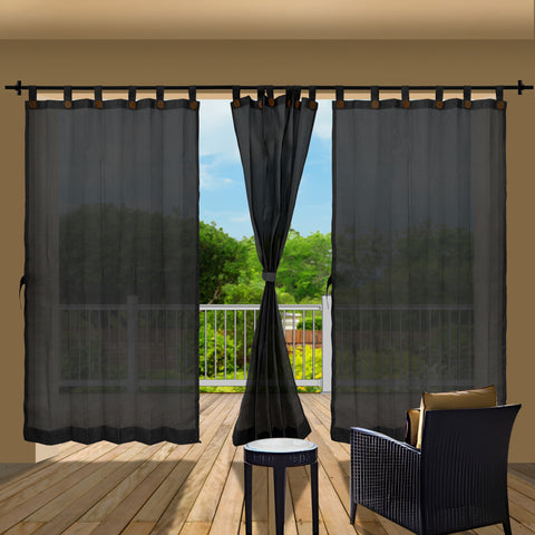 HIPPO 90% Sun Blocking Outdoor Balcony Loop Curtains (Pack of 2)