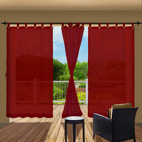 HIPPO 90% Sun Blocking Outdoor Balcony Loop Curtains (Pack of 2)