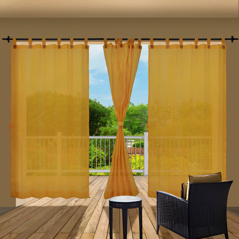 HIPPO 90% Sun Blocking Outdoor Balcony Loop Curtains (Pack of 2)